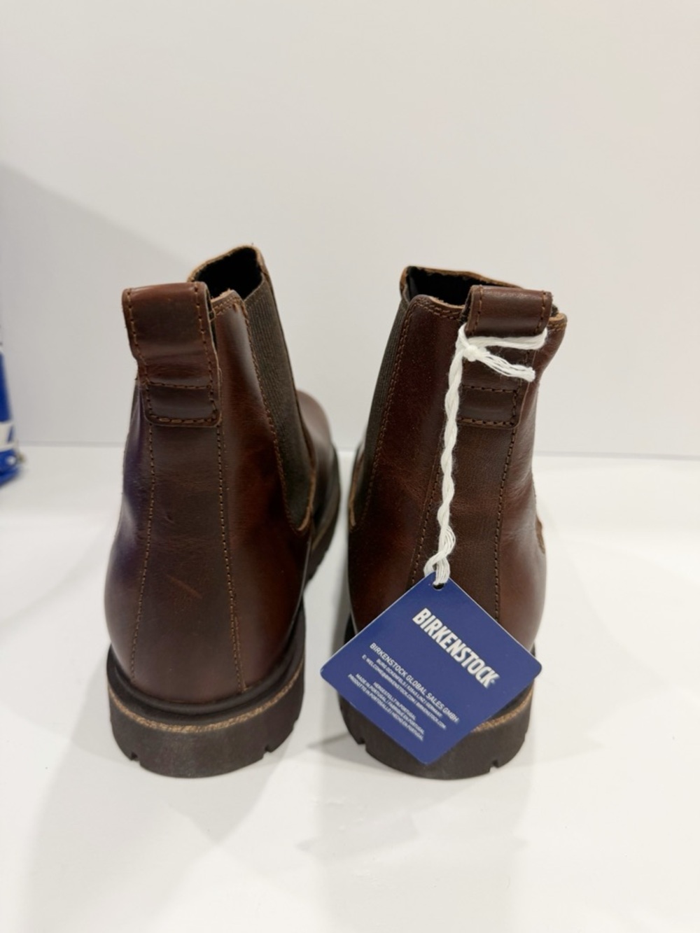 Birkenstock Highwood Slip-On Leather Unisex Chelsea Boots - Chocolate - Picture 4 of 10